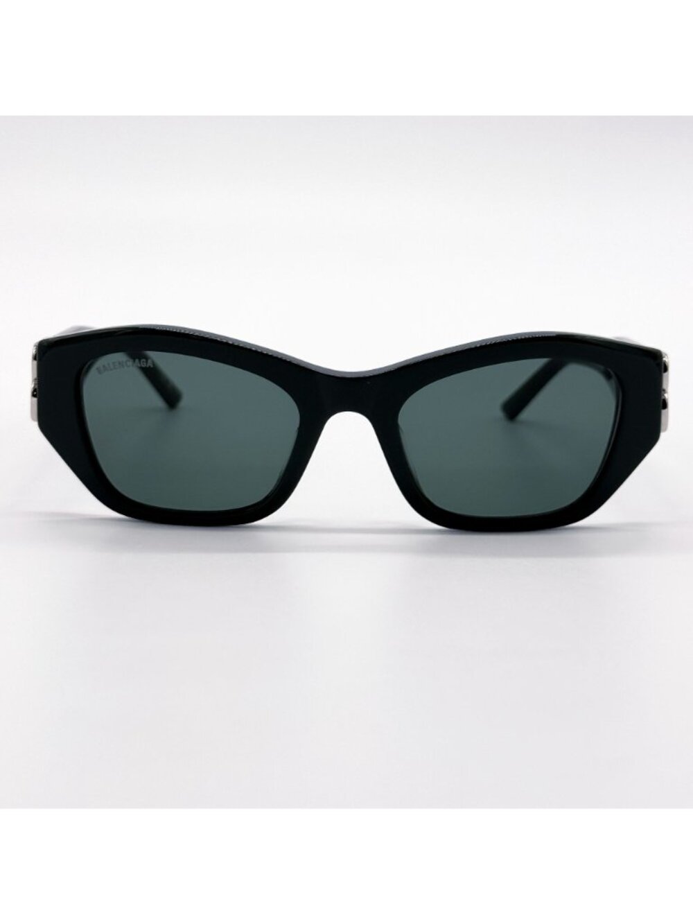 NEW BALENCIAGA BB0311SK 004 SUNGLASSES GREEN GEOMETRIC UNISEX EYEWEAR BALENCIAGA - Picture 4 of 10